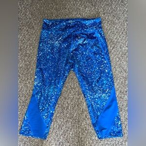 Tek Gear Splashy Blue printed workout gear pants size XL